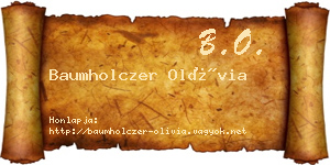 Baumholczer Olívia névjegykártya